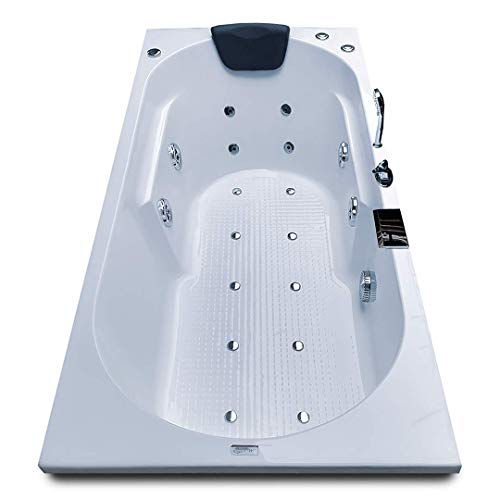 Image of MADONNA Divine 5.5 Feet Acrylic Bathtub with Whirlpool Massage, Bubble Bath, Back Massager and Filler System (White)