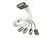 Produktbild inakustik  00440101  Premium iPlug USB-/AV Kabel | Für den Datenaustausch zwischen PC, Laptop, iMac etc. | 1,0m in Weiß | Apple  USB l RCA - Folienschirm - auch für hohen Ladestrom des iPads geeignet