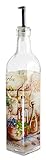 Grant Howard Herbs and Oil Provence Theme Oil & Vinegar Glass Cruet, 16 oz, Multicolored