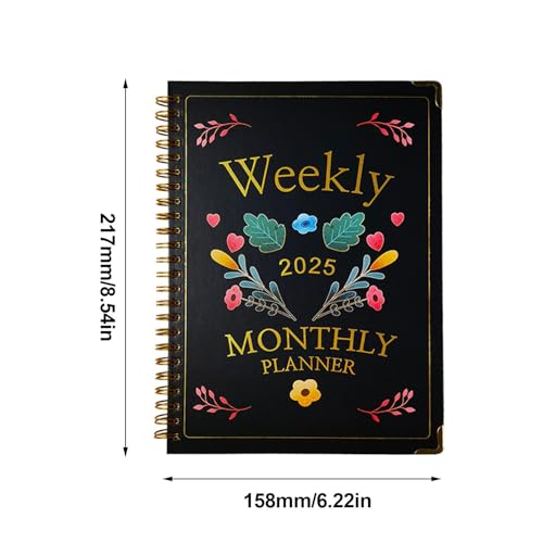 Takvim Planlayıcısı Defter,Zaman Planlayıcısı Defter | 2025 Daily Planner 8,5X6,2 İnç Kayıt Defteri