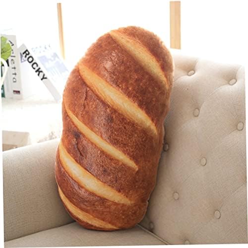 Bread Shape Pillow Cushions, 40cm Creative 3D Bread Shaped Sofa Pillows, Plush Baguette Bread Throw Pillow, Home Decorative Cushion for Bed Sofa Car