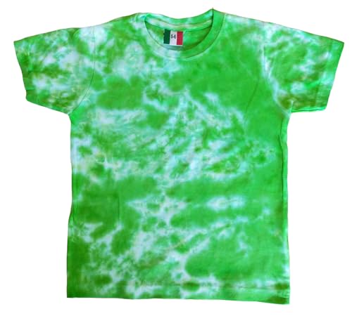 T shirt Tie Dye,maglietta tie dye bambino,(Fucsia, Azzurro e Verde)