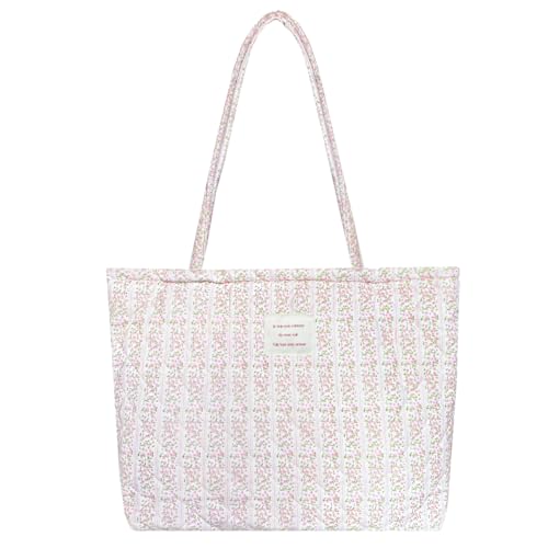 Image of Sunwel Fashion Top Zipper Floral Quilted Bag Small Tote Bag for Women