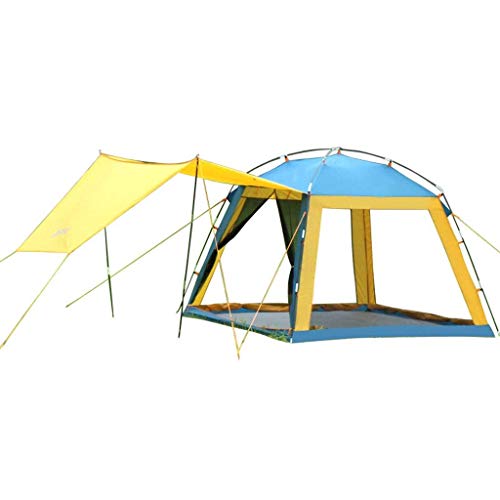 Tente de camping jaune HWZP grand volume contre le confinement en extérieur