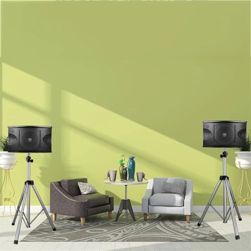 Soporte de altavoz trípode de sonido de metal completo par de suelo silver 5