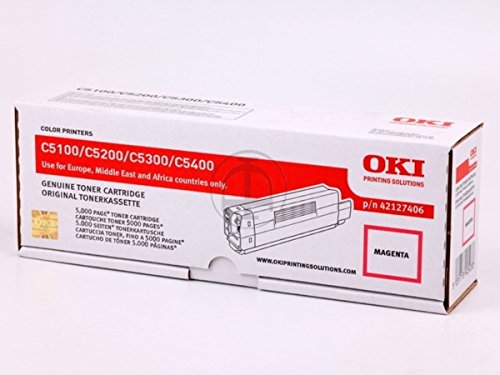 Toner magenta OKI C 5200 N haute capacité 42127406 pour des rendus nets