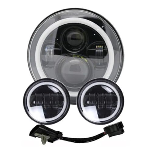 Phare LED 7 pouces et antibrouillard 4.5 pour Moto Electra Glide Softail Touring Set A