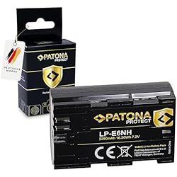 Bateria Canon Lp E6Nh Original PATONA Protect V1 Bateria LP-E6NH, NTC Compatible con Canon EOS R5, R6II, R7