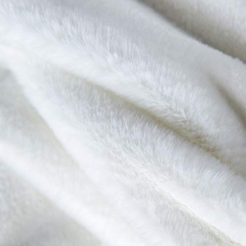 Sofila Faux Fur Throw Blanket For Adults White Mink Plush Fleece Super Soft Fuzzy Warm Cozy Gift For Couch Sofa Bed Home Decorative Luxury Elegant, Iced Fox, 50 X 60 Inches #TOP3