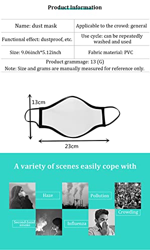 Fulier Adjustable Transparent Mask Washable Fashion Outdoor Protective Clear Face Mask 5Pcs Reusable #TOP4