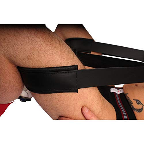 BDSM Fessel Bondage Travel Sex Sling Liebesschaukel Leder schwarz/Reise-Sex-Sling