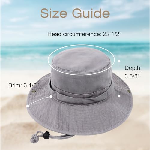 Image of Bucket Hat Wide Brim UV Protection Sun Hat Boonie Hats Fishing Hiking Safari Outdoor Hats for Men and Women