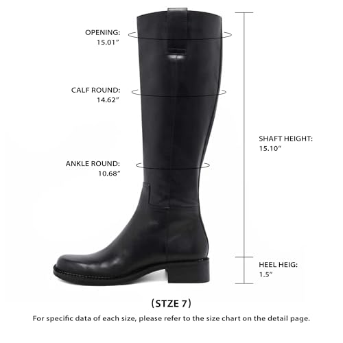 Knee High Boots Women Flat Low Heel Side Zipper Fall Winter Faux Leather Long Tall Riding Boots4