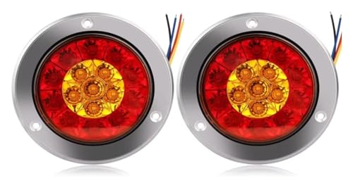 Luces traseras rojas y amarillas universales de 24v para freno de camion