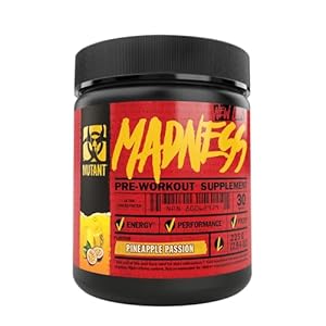 MUTANT Madness | Ultra-Concentrated Pre-Workout Supplement | 360mg Caffeine, 4g Pump & Performance Blend, Beta-Alanine, Energy & Focus | 30 Serving | Pineapple Passion
