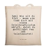 Mr. & Mrs. Panda Tragetasche Egal wie alt du... - Geschenk, Geschenk Freundin, Jutebeutel, Stoffbeutel, Weisheiten, Beuteltasche, Beutel, Spruch Sprüche Weisheiten Zitate Lustig Weisheit Worte, Kind
