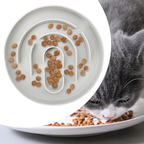 Katzenfutter-Labyrinth – Lustiger Puzzle-Futterspender für Katzen, langsamer Futternapf | Katzenfutter-Labyrinth-Spielzeug, interaktiver Katzen-Puzzle-Futterspender, Beschäftigungsspielzeug für Katzen