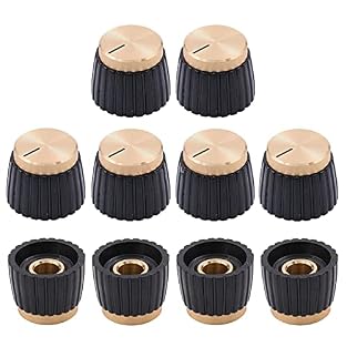 Brand new aluminum plastic set pointer knob for Marshall AMP Guitar Effect Pedal Suitable for Marshall amplifier, guitar effect pedal Top surface material: Aluminum alloy, machined Body material: ABS plastic 1/4" Brass insert