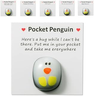 Famiker 2022 New A Little Pocket Penguin Hug,Mini Cute Pocket Penguin Hug Animal Decoration,Mini Penguin Toy Ornament Decoration,Special Encourage Birthday Wedding Party Penguin Gift Decoration