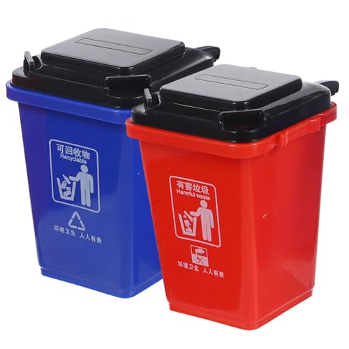 WOFASHPURET 2 cubos de basura de cocina, pequeños cubos de reciclaje, cubos de basura de escritorio, vasos de lápices, cubos de basura pequeños, papeleras de oficina, papeleras, papeleras, escritorio