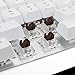 EagleTec KG010 Mechanical Keyboard Wired Ergonomic Brown Switches Equivalent for Office PC Home or Business (White Keyboard Not Backlit)