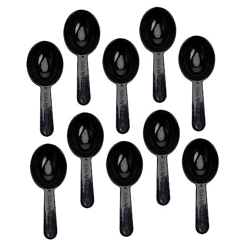 1 Tablespoon Scoop 10pcs Coffee Bean Measuring Plastic Serving Practical Measuring Practical Teaspoon Convenient Tea Scoop Fruit Pp Liquid Black Portable Scoop Measuring Spoon