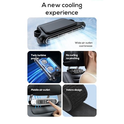 Ventilador trasero para bebé de coche con conector USB y tres velocidades 4