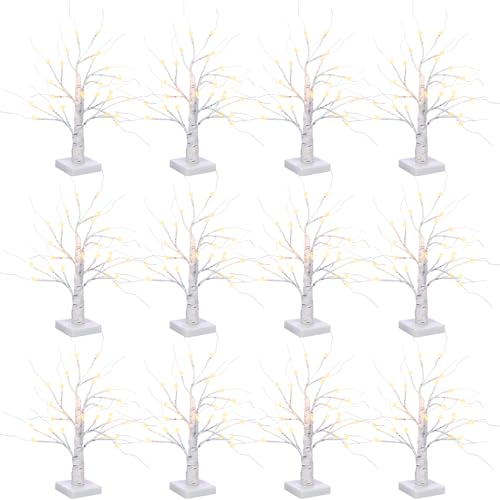 Macarrie 12 Pcs Birch Tree with LED Lights...