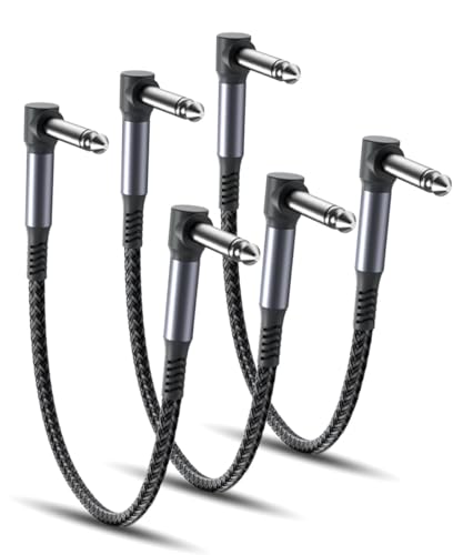Cavi Patch Per Chitarra Elebase 15cm - Jack 6.35mm Angolato Per Pedaliera - 3 Pack Per Effetti E Amplificatori - Foto 8