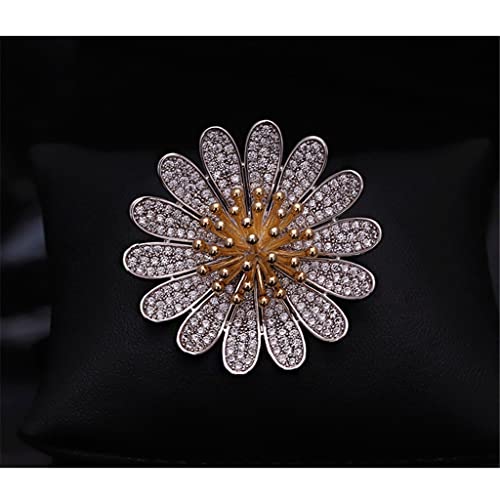 Broche Marguerite haut de gamme finition soignée style pull chic