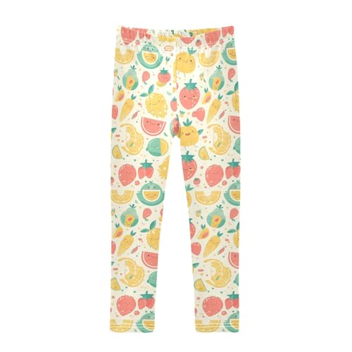 KLL Colourful Tropical Fruits Toddler Baby Girl Leggings Comfortable Full Length Lounge Pants Running