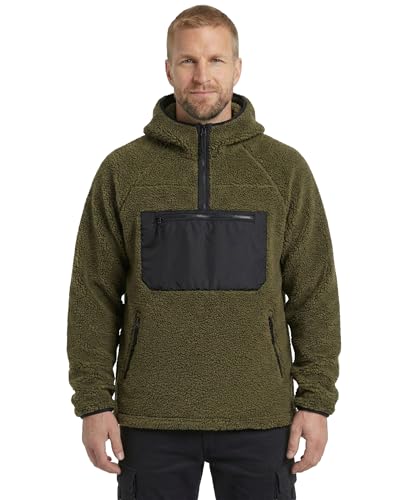 Brandit Teddyfleece Work Pullover 15y. Limited Edition Suéter pulóver, Verde Oliva, L para Hombre
