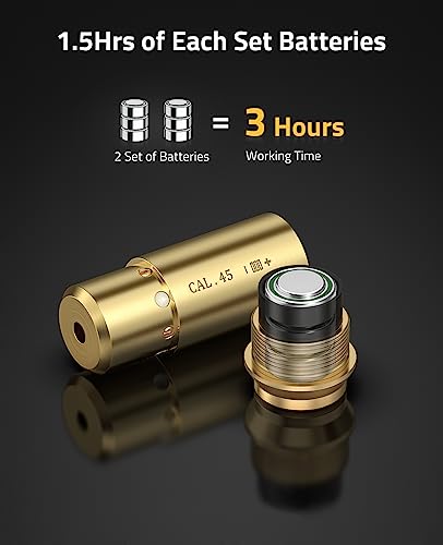 Image of CVLIFE Bore Sight Laser 223 5.56mm /9mm /.243.308 /12Gauge /7.62x39mm /.45acp Red Laser Bore Sighter with Batteries