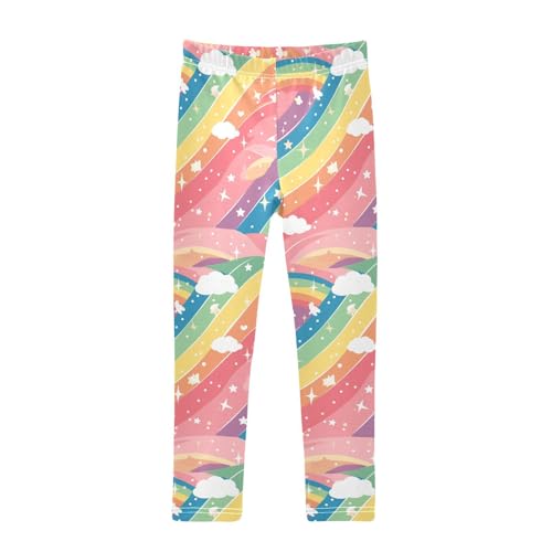 KLL LGBT Glitter Rainbow Pride Flag Toddler Baby Girl Cotton Leggings Soft High Waisted Yoga Pants Exercise