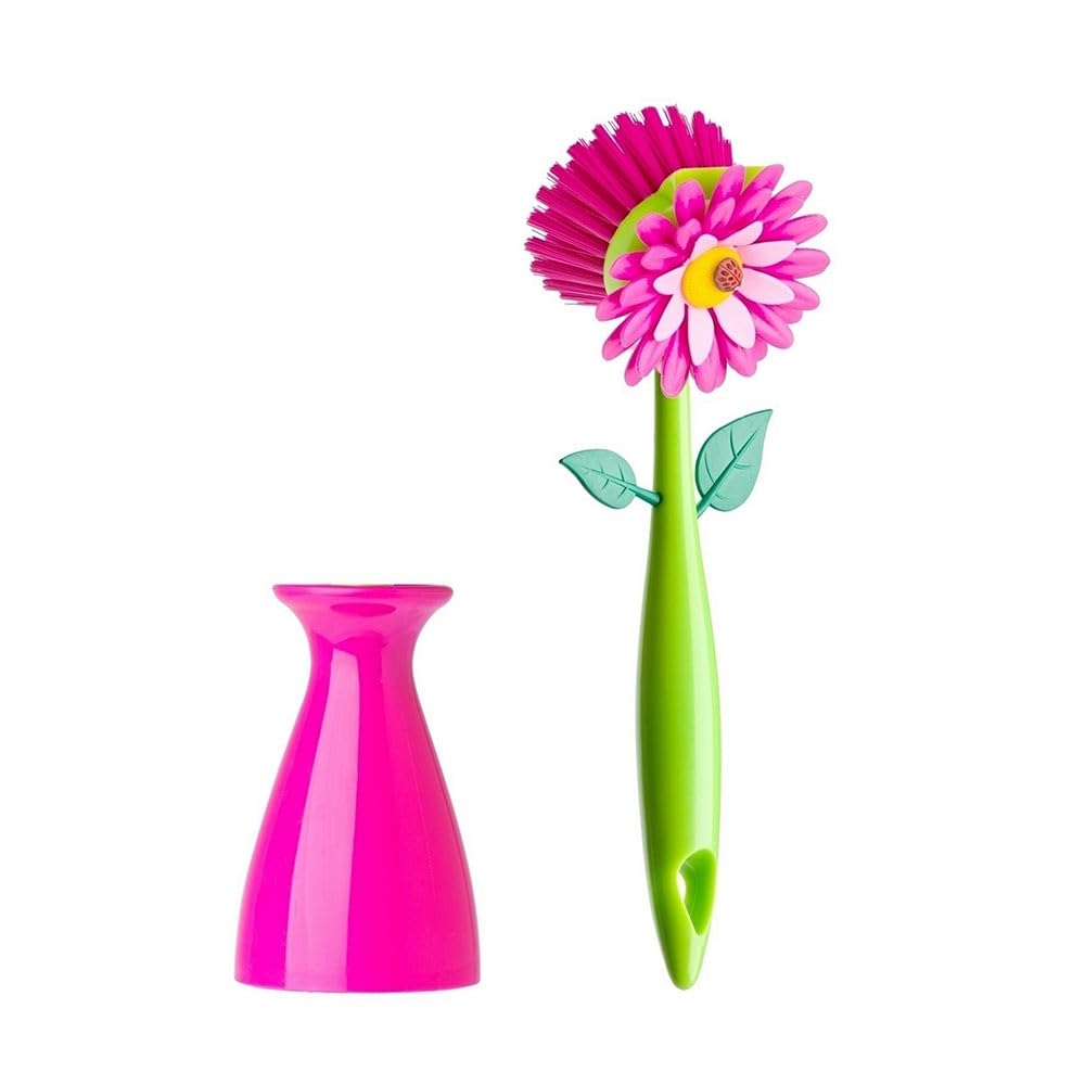 Flower Power Dish Brush - Pink -2