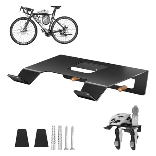Uchwyt ścienny do roweru, 3 w 1, uchwyt ścienny z hakiem, poziome zawieszenie rowerowe, oszczędność miejsca, do 30 kg, do rowerów górskich, drogowych, hybrydowych