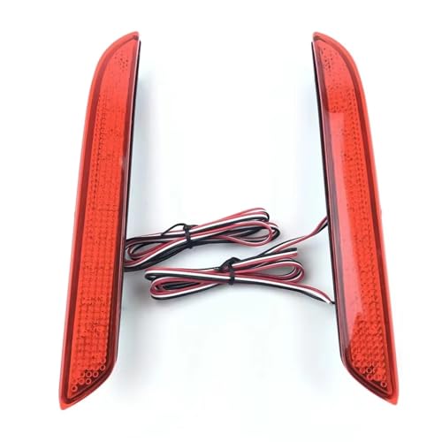 リアバンパーリフレクター Compatible With Fit 2010 2011 2012 2013 For CR-V 2012 リアバンパーランプ カーアクセサリー ブレーキライト 警告 パーキングランプ リフレクター 対応(Red)