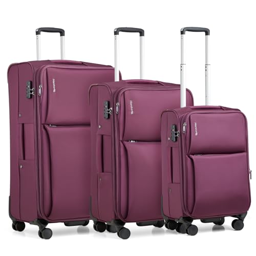Image of Hanke Luggage Set, 3 Piece 20 /24 /28 Inch Suitcases with Garment Compartment