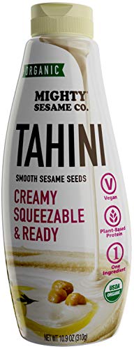 Mighty Sesame, Organic, Fine Sesame Tahini, 10.9oz, Squeezable Bottle, Gluten Free, Ready to use!