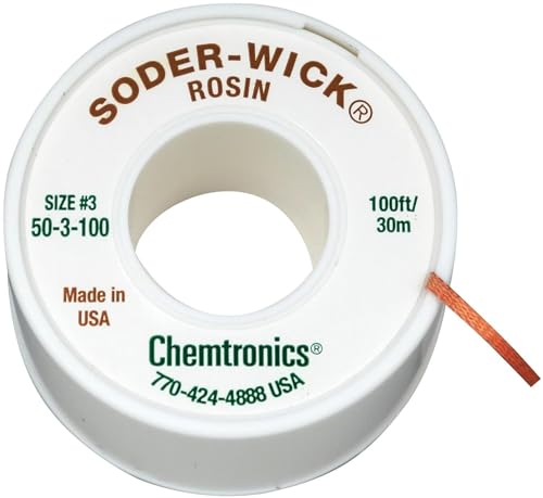 Soder Wick Rosin .080 X100' Spool Green