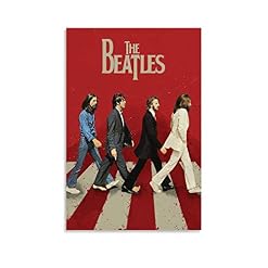 FDGER Poster décoratif sur toile The Beatles pour salon, chambre à coucher 40 x 60 cm - Les Beatles, Paul McCartney, John Lennon, RIngo Starr, George Harrison