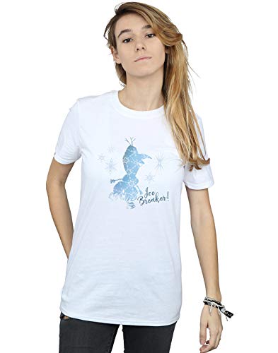 Disney Mujer Frozen 2 Olaf Ice Breaker Camiseta del Novio Fit Blanco XXXX-Large