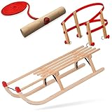 [𝗘𝗥𝗚𝗢𝗡𝗢𝗠𝗜𝗘] Sitzhöhe ca.:.23 cm / Sitzfläche ca.: 26 x 57 cm / Sitzfläche mit Holzbelattung / Ziehstrebe aus Metall verschraubt / halbrunde Laufschiene, pulverbeschichtet