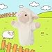 JUSTQUNSEEN Plush Lamb Hand Puppet Soft Fuzzy Sheep Stuffed Animal for Baby Story Time Safe Washable Stuffed Adult Hands Fit Interactive Play