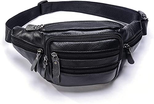 Bolsa de cintura de couro sintético masculina pochete bolsa de cinto masculina motoboy