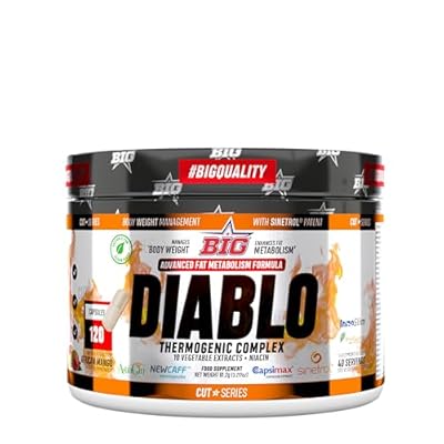 BIG - Quemagrasas Potente para Adelgazar muy Rapido, Fórmula Exclusiva con 10 Ingredientes, Elimina la Grasa y Ayuda a Bajar de Peso, Acelera el Metabolismo en Hombre y Mujer, 40 Servicios, 120 caps | Ya disponible en tu tienda friki favorita! En mundofriki.es! BIG - Quemagrasas Potente para Adelgazar muy Rapido, Fórmula Exclusiva con 10 Ingredientes, Elimina la Grasa y Ayuda a Bajar de Peso, Acelera el Metabolismo en Hombre y Mujer, 40 Servicios, 120 caps | Ya disponible en tu tienda friki favorita! En mundofriki.es!