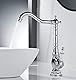AIMOYO Wasserhahn Bad Retro Hoch Waschtischarmatur mit 360° Drehbarer Auslauf, Einhebelmischer Badezimmer Waschbecken Mischbatterie aus Messing, Kaltes und Heißes Mischbatterie Chrom, G3/8