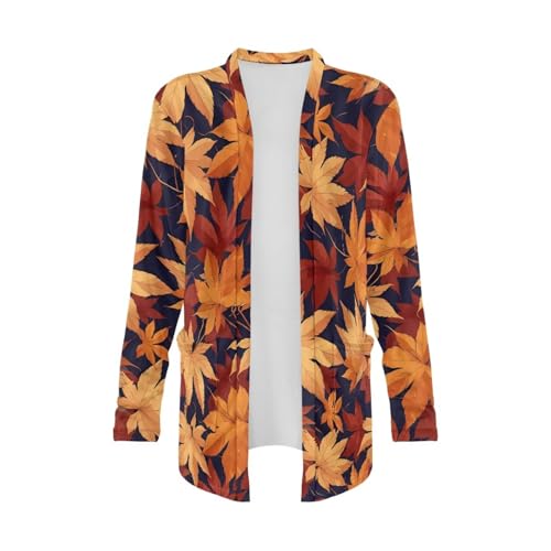 Image of Women's Lightweight Cardigans with Pockets Trendy Long Sleeve Open Front Cardigan Casual Tops Jackets Fall Oufits S-2XL