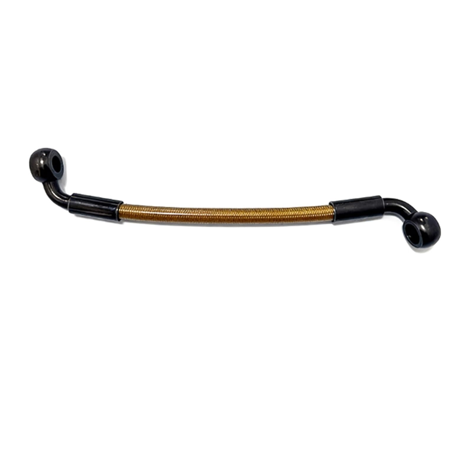 Kmwshan One Color Motorbike Brake Line Motorcycle 10Cm-500Cm Stainless Steel Hydraulic Braided Brake Cable Oil Hose Line Pipe M10 Brown 90°-90° Accessories(330Cm)