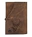 Produktbild Greenburry Leder Notizbuch für Jäger mit Hirsch Motiv - Tagebuch DIN A6-17x12,5x2 cm